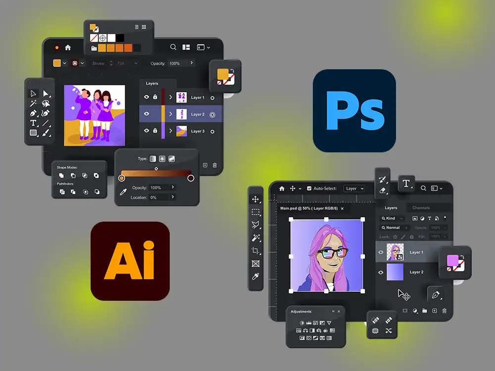 meglio photoshop o illustrator